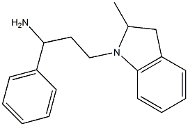 3-(2-methyl-2,3-dihydro-1H-indol-1-yl)-1-phenylpropan-1-amine Struktur