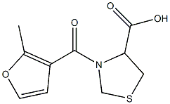 3-(2-methyl-3-furoyl)-1,3-thiazolidine-4-carboxylic acid Struktur