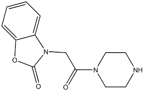 3-(2-oxo-2-piperazin-1-ylethyl)-1,3-benzoxazol-2(3H)-one Struktur