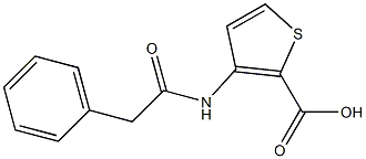 3-(2-phenylacetamido)thiophene-2-carboxylic acid Struktur