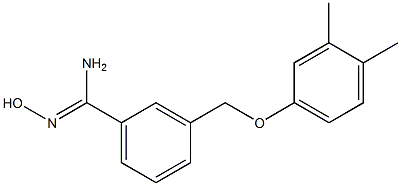 3-(3,4-dimethylphenoxymethyl)-N'-hydroxybenzene-1-carboximidamide Struktur