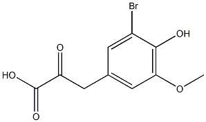 3-(3-bromo-4-hydroxy-5-methoxyphenyl)-2-oxopropanoic acid Struktur