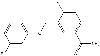 3-(3-bromophenoxymethyl)-4-fluorobenzene-1-carbothioamide Struktur