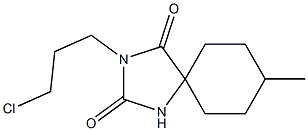 3-(3-chloropropyl)-8-methyl-1,3-diazaspiro[4.5]decane-2,4-dione Struktur