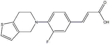 3-(3-fluoro-4-{4H,5H,6H,7H-thieno[3,2-c]pyridin-5-yl}phenyl)prop-2-enoic acid Struktur