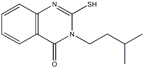 3-(3-methylbutyl)-2-sulfanyl-3,4-dihydroquinazolin-4-one Struktur