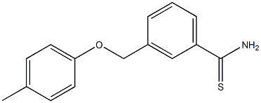 3-(4-methylphenoxymethyl)benzene-1-carbothioamide Struktur