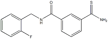 3-(aminocarbonothioyl)-N-(2-fluorobenzyl)benzamide Struktur