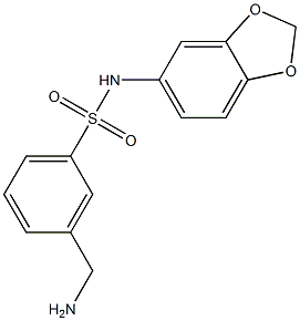 3-(aminomethyl)-N-(2H-1,3-benzodioxol-5-yl)benzene-1-sulfonamide Struktur