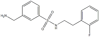 3-(aminomethyl)-N-[2-(2-fluorophenyl)ethyl]benzene-1-sulfonamide Struktur