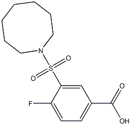 3-(azocane-1-sulfonyl)-4-fluorobenzoic acid Struktur