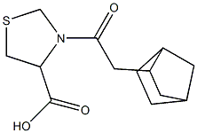 3-(bicyclo[2.2.1]hept-2-ylacetyl)-1,3-thiazolidine-4-carboxylic acid Struktur