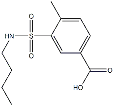 3-(butylsulfamoyl)-4-methylbenzoic acid Struktur