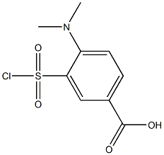 3-(chlorosulfonyl)-4-(dimethylamino)benzoic acid Struktur