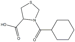 3-(cyclohexylcarbonyl)-1,3-thiazolidine-4-carboxylic acid Struktur