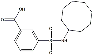 3-(cyclooctylsulfamoyl)benzoic acid Struktur