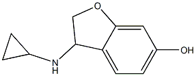 3-(cyclopropylamino)-2,3-dihydro-1-benzofuran-6-ol Struktur