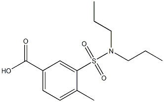 3-(dipropylsulfamoyl)-4-methylbenzoic acid Struktur