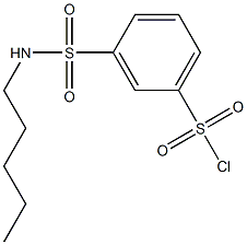 3-(pentylsulfamoyl)benzene-1-sulfonyl chloride Struktur