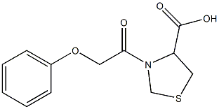 3-(phenoxyacetyl)-1,3-thiazolidine-4-carboxylic acid Struktur