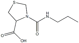 3-(propylcarbamoyl)-1,3-thiazolidine-4-carboxylic acid Struktur