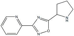 3-(pyridin-2-yl)-5-(pyrrolidin-2-yl)-1,2,4-oxadiazole Struktur