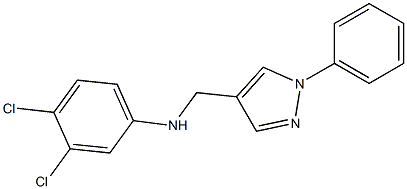 3,4-dichloro-N-[(1-phenyl-1H-pyrazol-4-yl)methyl]aniline Struktur