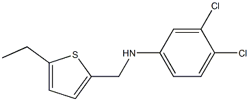 3,4-dichloro-N-[(5-ethylthiophen-2-yl)methyl]aniline Struktur