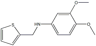 3,4-dimethoxy-N-(thiophen-2-ylmethyl)aniline Struktur