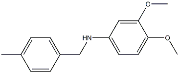 3,4-dimethoxy-N-[(4-methylphenyl)methyl]aniline Struktur