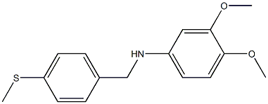 3,4-dimethoxy-N-{[4-(methylsulfanyl)phenyl]methyl}aniline Struktur