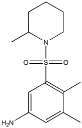 3,4-dimethyl-5-[(2-methylpiperidine-1-)sulfonyl]aniline Struktur