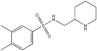 3,4-dimethyl-N-(piperidin-2-ylmethyl)benzene-1-sulfonamide Struktur