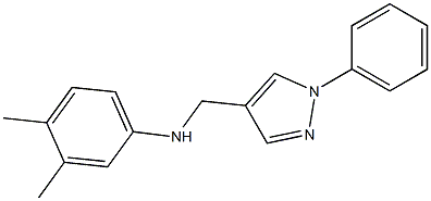 3,4-dimethyl-N-[(1-phenyl-1H-pyrazol-4-yl)methyl]aniline Struktur