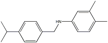 3,4-dimethyl-N-{[4-(propan-2-yl)phenyl]methyl}aniline Struktur