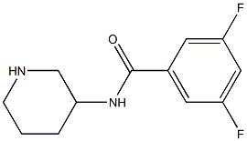 3,5-difluoro-N-(piperidin-3-yl)benzamide Struktur