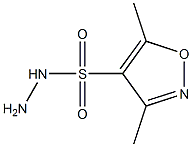 3,5-dimethyl-1,2-oxazole-4-sulfonohydrazide Struktur