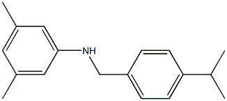 3,5-dimethyl-N-{[4-(propan-2-yl)phenyl]methyl}aniline Struktur