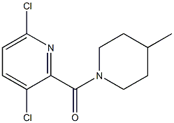 3,6-dichloro-2-[(4-methylpiperidin-1-yl)carbonyl]pyridine Struktur