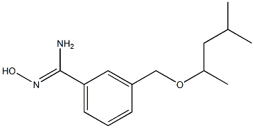 3-[(1,3-dimethylbutoxy)methyl]-N'-hydroxybenzenecarboximidamide Struktur