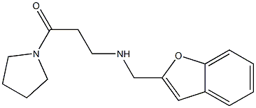 3-[(1-benzofuran-2-ylmethyl)amino]-1-(pyrrolidin-1-yl)propan-1-one Struktur