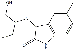 3-[(1-hydroxybutan-2-yl)amino]-5-methyl-2,3-dihydro-1H-indol-2-one Struktur