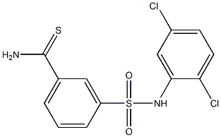 3-[(2,5-dichlorophenyl)sulfamoyl]benzene-1-carbothioamide Struktur