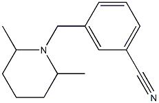 3-[(2,6-dimethylpiperidin-1-yl)methyl]benzonitrile Struktur