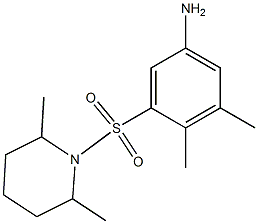 3-[(2,6-dimethylpiperidine-1-)sulfonyl]-4,5-dimethylaniline Struktur