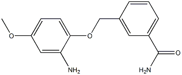 3-[(2-amino-4-methoxyphenoxy)methyl]benzamide Struktur