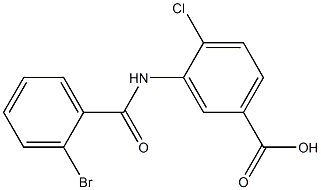 3-[(2-bromobenzene)amido]-4-chlorobenzoic acid Struktur