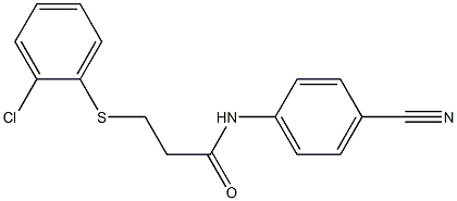 3-[(2-chlorophenyl)sulfanyl]-N-(4-cyanophenyl)propanamide Struktur