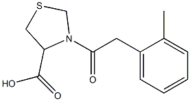 3-[(2-methylphenyl)acetyl]-1,3-thiazolidine-4-carboxylic acid Struktur