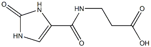 3-[(2-oxo-2,3-dihydro-1H-imidazol-4-yl)formamido]propanoic acid Struktur